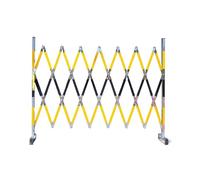 Recinzione stradale espandibile, recinzione di sicurezza in acciaio inossidabile, facile da spostare, adatta for lavori edili e sigillatura di aree(Yellow,600CM/19.6FT)