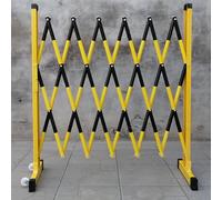 Recinzione Stradale in Metallo espandibile Portatile - Barricata Regolabile per lavori di Costruzione e Manutenzione, barriera Mobile per Il Controllo della Folla (Nera, 120x350 cm)