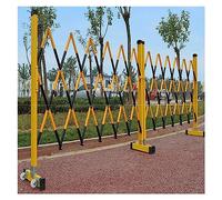 Recinzione Stradale Retrattile - cancello a Forbice Pieghevole Portatile, Adatto per Strade e Passi carrai Esterni, salvaspazio - Giallo 1,2x6 Metri, per la Protezione di Cantieri e sicurezz