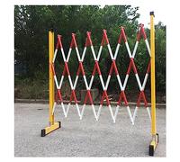 Recinzione Stradale Retrattile, cancello a Forbice Portatile, salvaspazio, Adatta per Strade e Passi carrai Esterni, Rossa 1,5x4 Metri - Ideale per lavori edili e per scopi di Sicurezza.