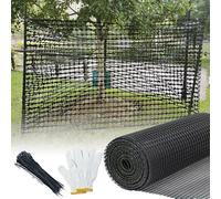 Recinzione temporanea nera per cortile e giardino - 0,8 x 32,9 m recinzione in plastica per cani, polli, cervi, protezione per pollame da esterno, barriera contro la neve