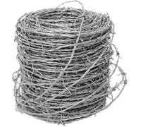 Recinzioni Decorative in Filo Spinato in Acciaio Inossidabile, Barriera di Sicurezza, Filo da 1,8 Mm, Punte A 4 Punte, Resistenza alla Ruggine, Perfette per Giardini, Cortili E Pascoli, Silver, 10m