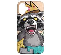 Recion Royalty Trash King King Crown Critter Humor Custodia per iPhone 16 Plus