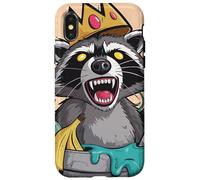 Recion Royalty Trash King King Crown Critter Humor Custodia per iPhone X/XS