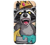 Recion Royalty Trash King King Crown Critter Humor Custodia per iPhone XR