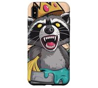 Recion Royalty Trash King King Crown Critter Humor Custodia per iPhone XS Max