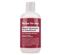 Recipe For Men Shampoo e Balsamo per Barba Detergente e Condizionante Shampoo per Barba Idratante 250 ml