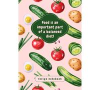 Recipe Notebook “Food is an important part of a balanced diet!”: Funny Blank Cookbook to Write In Your Own Recipes | 7x10 inch | Cooking Lovers Gift Ideas | Empty Cookbooks to Write In