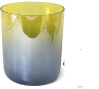 Recipiente di canto cristallo, Ciotola tibetana in cristallo da 6 pollici con martelletto e anello di tenuta for yoga(A4 Tone,432hz)