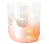 Recipiente di canto cristallo, Ciotola tibetana in quarzo chakra da 6-8 pollici con anello di tenuta Yoga(7 Inch G Note,440HZ)