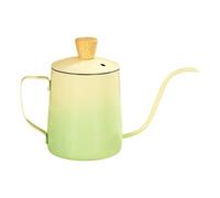 Recipiente per caffè in metallo da 600 ml con coperchio con manico in legno e costruzione in acciaio inossidabile a collo stretto Caffettiera per caffè a flusso lungo Caffettiera per versamento del
