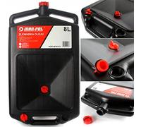 Recipiente Tanica 8 Litri Raccolta Cambio Olio Benzina Carburante per Auto | con Rubinetto per Depurazione Fluidi | 3 Maniglie