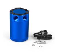 Recipiente universale per la raccolta dell'olio, compatto, con deflettore, serbatoio in alluminio a 2 porte, bollitore traspirante a due fori(Blue)