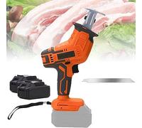 Reciprocating Saws Meat Bone Saw Machine,Handheld Electric Butchers Saw For Commercial Home,with LED Light For Cutting Meat Bones Bacon Pork Chops (Size: 2battery+1sawtooth)