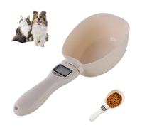 Recitem Bilancia cucchiaio cibo per cani, misurino digitale con display LCD, pala per cani e gatti, bilancia precisa grammo per cani personalizzato, cucchiaio dosatore per alimenti per animali