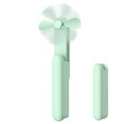 Recitem Mini ventilatore a mano, 3 livelli e 14 ore di autonomia, ventilatore USB con batteria ricaricabile, silenzioso e potente, ventilatore da tavolo pieghevole, ventilatore portatile (verde)