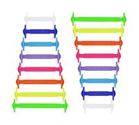 RECKNEY Lacci per Scarpe Senza Nodo Piatti, Elastici Bambini e Adulti (Multicolore)