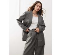 Reclaimed Vintage - Blazer oversize gessato-Grigio 44