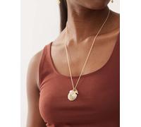 Reclaimed Vintage - Collana lunga dorata con conchiglia-Oro One Size