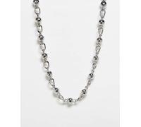 Reclaimed Vintage - Collana unisex argentata con catenina a sfere-Argento One Size