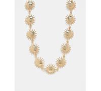 Reclaimed Vintage - Collarino da festival unisex dorato con soli-Oro One Size