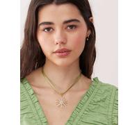 Reclaimed Vintage - Collarino verde con ciondolo a forma di sole One Size