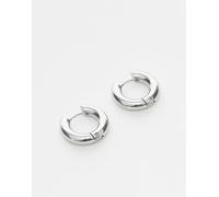 Reclaimed Vintage - Everyday - Orecchini a cerchio unisex in acciaio inossidabile resistente all'acqua argentati-Argento One Size