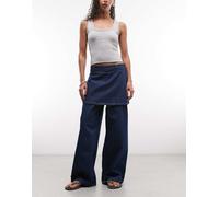 Reclaimed Vintage - Jeans color indaco con gonna-Blu W26