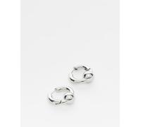 Reclaimed Vintage - Orecchini a cerchio unisex argentati-Argento One Size