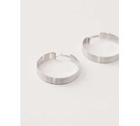 Reclaimed Vintage - Orecchini argentati oversize a cerchio-Argento One Size