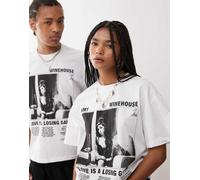 Reclaimed Vintage - T-shirt bianca unisex con stampa di Amy Winehouse su licenza-Bianco M