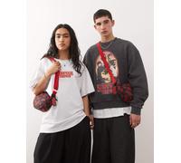 Reclaimed Vintage x Stranger Things - Borsa a tracolla unisex nera con logo-Nero One Size