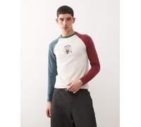 Reclaimed Vintage x Stranger Things - T-shirt unisex bianca con stampa Hellfire-Multicolore M