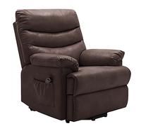 Recliner Chair Divano Power Lift Chairs Adjustable Control,Bedroom Living Room Lounge Chairs for Elderly People, Side Pockets,Faux Leather