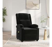 Recliner Recliner Chair, Black Velvet, 70 x 93 x 98 cm, Power Reclining Sofa with 6 Point Vibration, Comfort for Bedroom & Living Room Spaces, Home Furniture