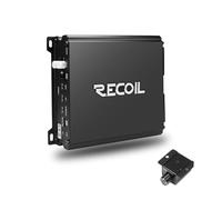 Recoil DI600.1 1200W Max Amplificatore Mono per Subwoofer - 600W RMS @1 Ohm, 385W RMS @2 Ohm, Alimentazione MOSFET, Manopola remota per bassi, Stabile 2/4 Ohm, Amplificatore per Auto