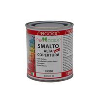 recolor - Smalto Sintetico - Vernice Universale, ideale per Legno, Metallo e Muri, colore Bianco Lucido, 125ml