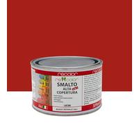 recolor - Smalto Sintetico - Vernice Universale, ideale per Legno, Metallo e Muri, colore Rosso Segnale, RAL 3001, 375ml