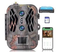 RecorCam Fototrappola 4G 4K 36MP Camera da caccia Visione Notturna con App Gratuita Scheda SIM,940nm Infrarossi LED,sensore di movimento grandangolare da 120° Impermeabile