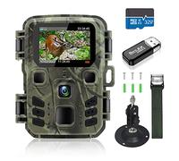 RecorCam Mini Fototrappola da Caccia 20MP 1080P, Fotocamera con IR Visione Notturna, Timer e Design Impermeabile IP65 Fototrappola con Scheda SD da 32GB per la Sorveglianza della Fauna Selvatica