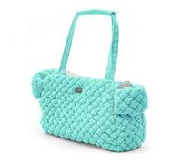 Record - Borsa per Cani e Gatti Cloud con effetto goffrato. Traportino per Cani con Maniglia imbottita per comfort e fondo rimovibile | Tiffany, 37 x 19 x 26 cm