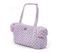 Record - Borsa per Cani e Gatti Cloud con effetto goffrato. Traportino per Cani con Maniglia imbottita per comfort e fondo rimovibile | Lilla, 37 x 19 x 26 cm