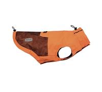 Record - Cappottino Impermeabile Antivento per Cani Confortevole, con Elastici per Zampe e Aderenza Collo Regolabili | 3XL, Arancione, Lunghezza dorso 60 cm