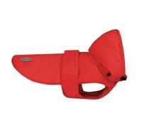 Record - Cappottino impermeabile per Cani Brumy con cappuccio rimovibile. Impermeabile caldo e resistente, perfetto per proteggere il tuo cane da pioggia e freddo |Rosso, L - Lunghezza dorso 45 cm