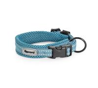 Record - Collare Cane Ande - Realizzato in Nylon Resistente - Dettagli Catarifrangenti - Clip di Chiusura in Plastica - Colore Blu - Taglia L - 2 cm - Circonferenza 45-50 cm