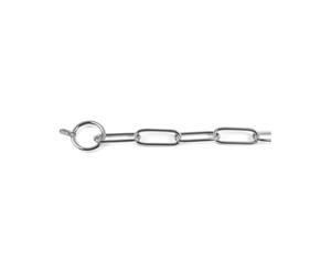 Record - Collare per Cani con Catena a Strozzo - Maglia a Forma Lunga - Materiale Acciaio Cromato - Lunghezza 70 cm - Ideale per Cani Taglia Grande - Perfetto per Cani Vivaci