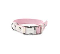 Record - Collare per Cani e Gatti Tokyo - Realizzato in Similpelle con Finitura Iridescente - Taglia S - 1,5 cm - Circonferenza 35-48 cm - Colore Rosa Cangiante