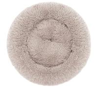 Record - Cuccia Batuffolo Ciambella per cani e gatti. Lettino per animali con base antiscivolo, impermeabile e lavabile. Cuscino rotondo misura diametro 70 x 25h, colore Grigio