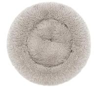 Record - Cuccia Batuffolo Ciambella per cani e gatti. Lettino per animali con base antiscivolo, impermeabile e lavabile. Cuscino rotondo misura diametro 70 x 25h, colore Beige Scuro