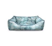 Record - Cuccia per Cani e Gatti Cozy Green in PET riciclato. Lettino imbottito per animali con base antiscivolo e cuscino estraibile. Cuscino rettangolare per cani e gatti | S - 61 x 48 cm